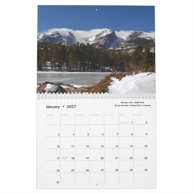 National Parks of the USA Calendar (Jan 2027)