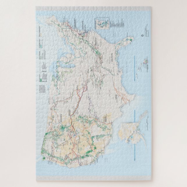 National Parks Trail Map Jigsaw Puzzle (Vertical)