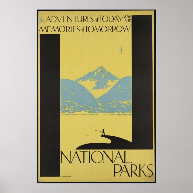 National Parks Vintage Travel Poster Ad Retro (Front)