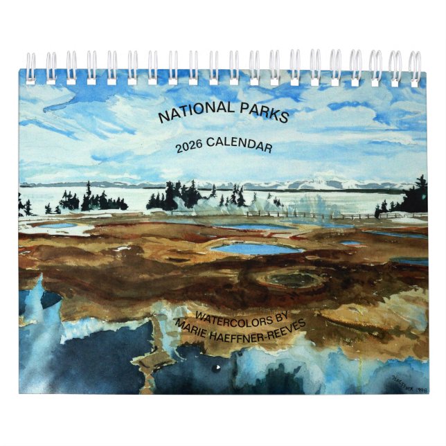 NATIONAL PARKS WATERCOLORS 2026 CALENDAR (Cover)