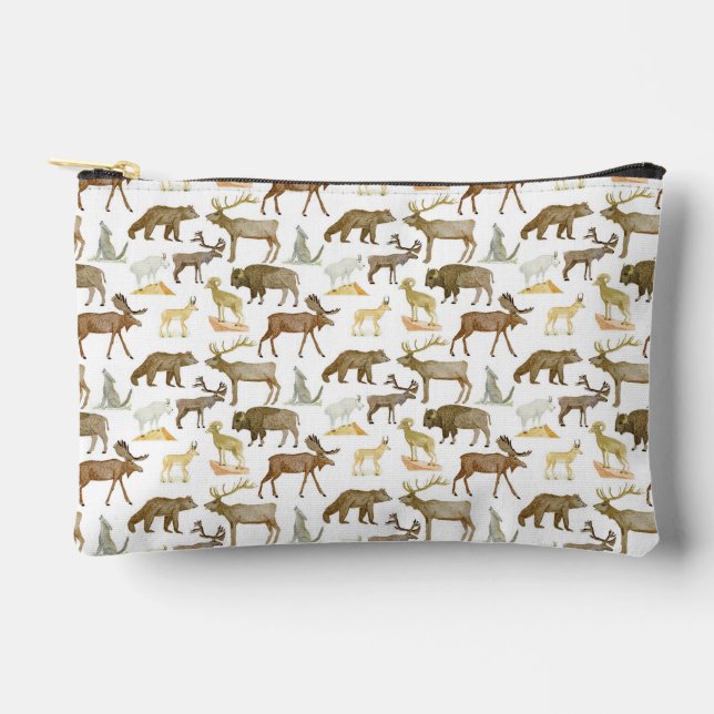 National Parks Wildlife Zipper Pouch (Front)