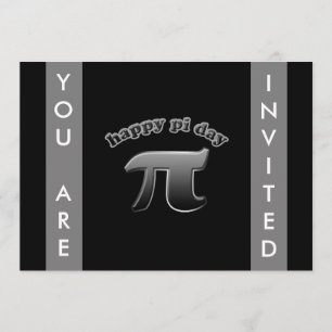 National Pi Day Pi Symbol for Math Nerds March 14 Invitation