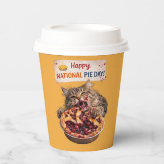 National Pie Day Cat Paper Cups