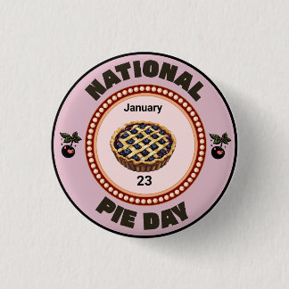 National Pie Day Cherry Pie 3 Cm Round Badge