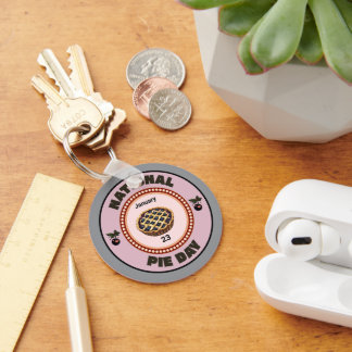 National Pie Day Cherry Pie Key Ring