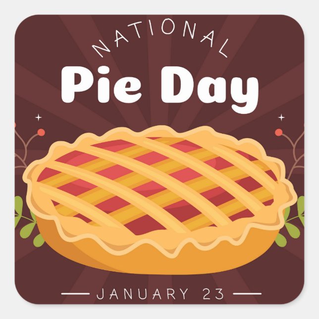 National Pie Day Square Sticker (Front)