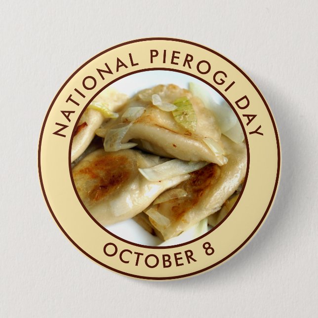 National Pierogi Day 7.5 Cm Round Badge (Front)