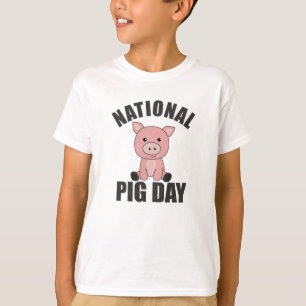 National Pig Day Cute Pig For Pig Day T-Shirt