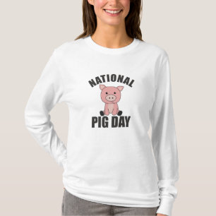 National Pig Day Cute Pig For Pig Day T-Shirt