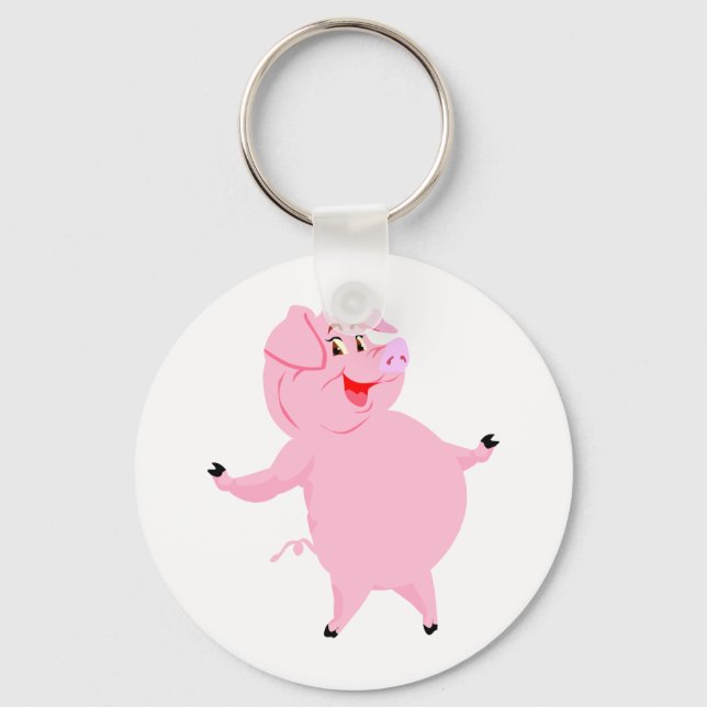 National Pig Day March 1st Key Ring (Front)