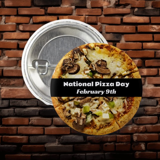 National Pizza Day February 9th 3 Cm Round Badge (Creator Uploaded)