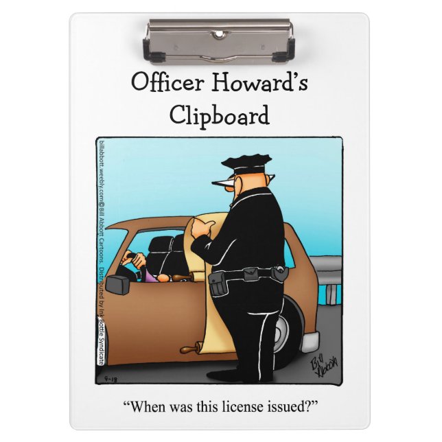 National Police Week Humour Clipboard Gift  (Front)