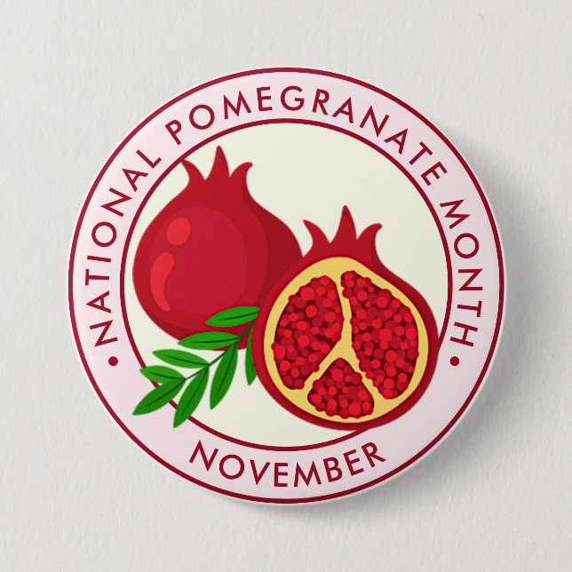 National Pomegranate Month 7.5 Cm Round Badge (Front)
