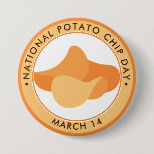 National Potato Chip Day 7.5 Cm Round Badge