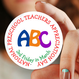 National Preschool Teachers Appreciation Day Butto 6 Cm Round Badge