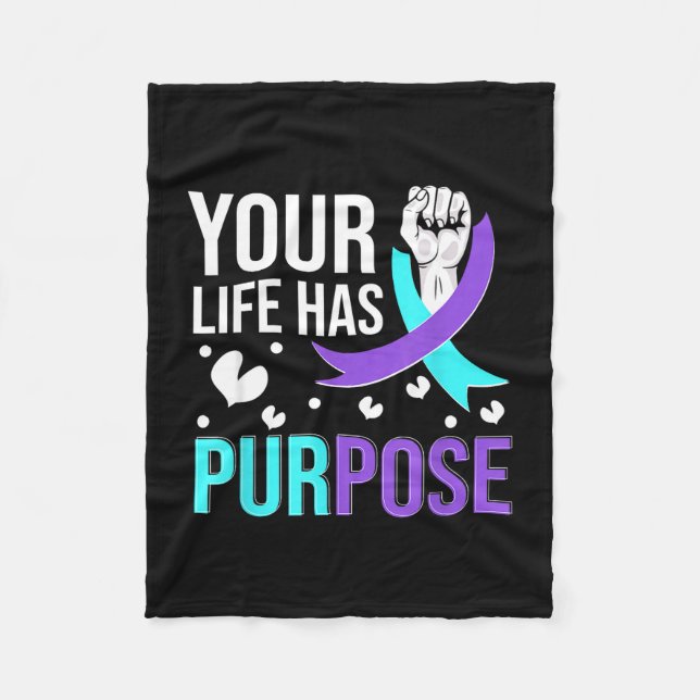National prevention awareness month warrior  fleece blanket (Front)