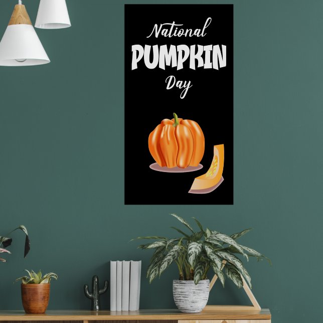 National Pumpkin Day Sign Poster (Living Room 1)