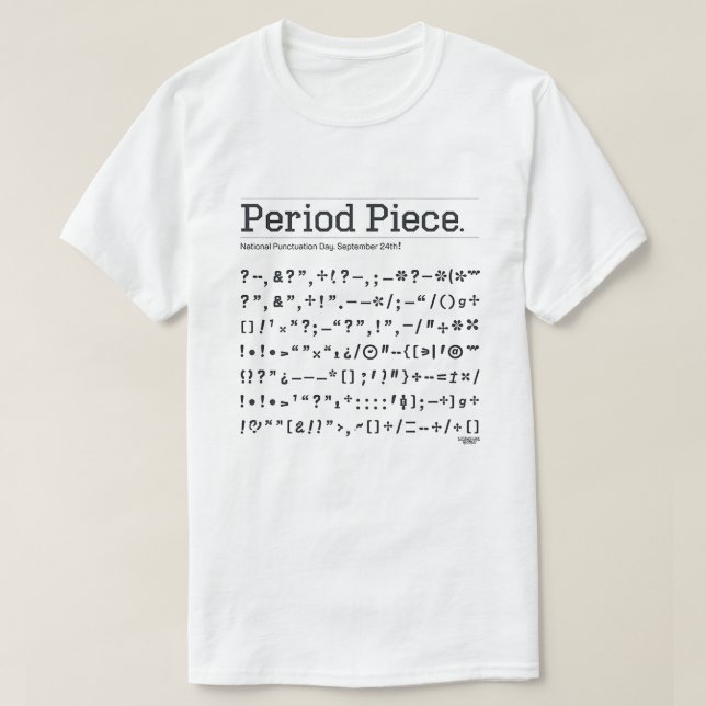 National Punctuation Day T-Shirt (Design Front)