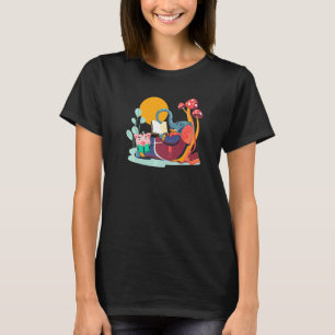 National Read a Book Day Cute Pig Elephant Reading T-Shirt