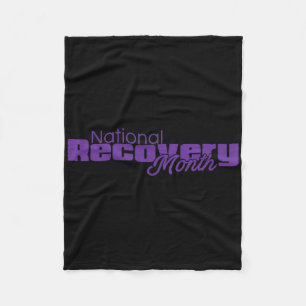 National Recovery Month - Purple Logo Fleece Blanket