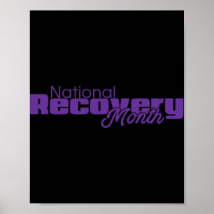 National Recovery Month - Purple Logo Poster