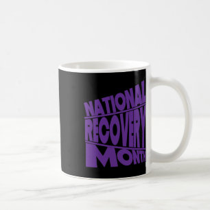 National Recovery Month Purple Typography Design Coffee Mug