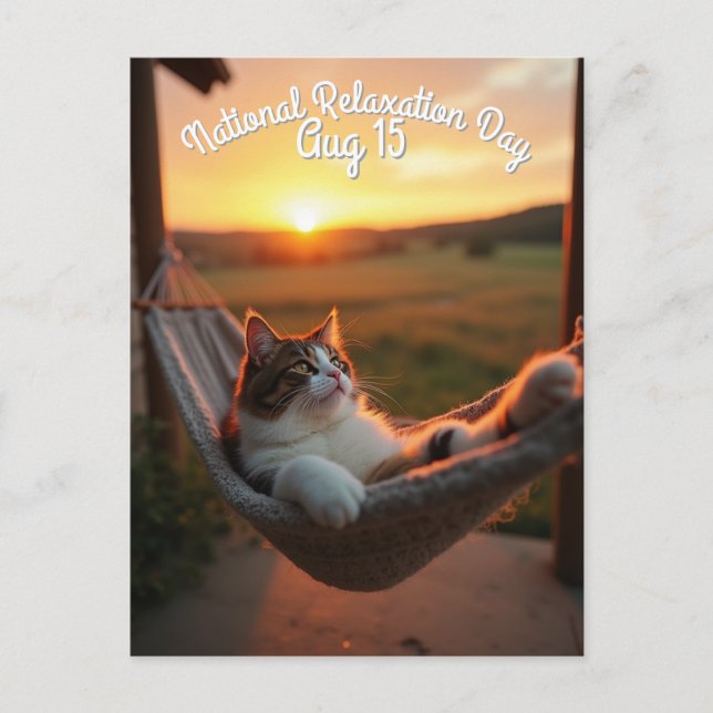 National Relaxation Day Postcard (Front)