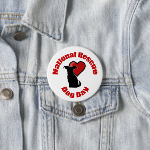 National Rescue Dog Day 7.5 Cm Round Badge