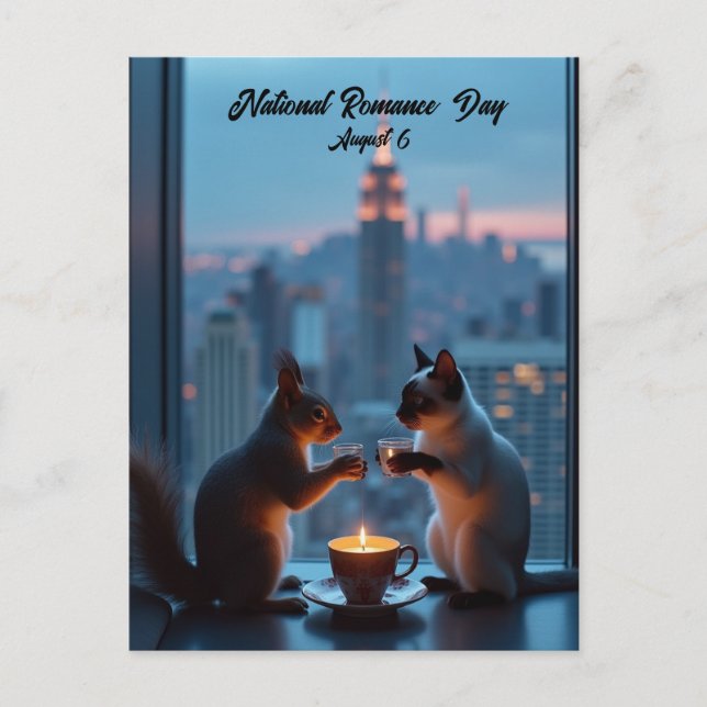 National Romance Day Holiday Postcard (Front)