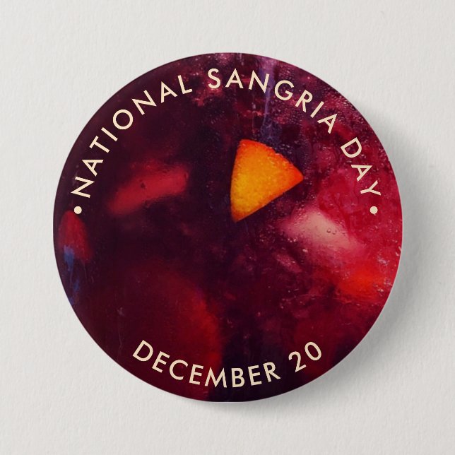 National Sangria Day 7.5 Cm Round Badge (Front)
