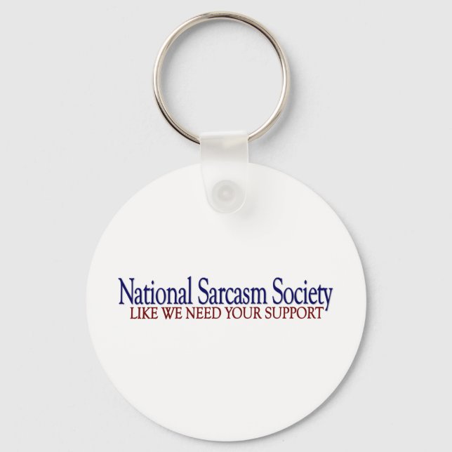 National Sarcasm Society Key Ring (Front)