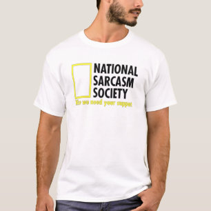 National Sarcasm Society Parody Graphic Novelty T-Shirt
