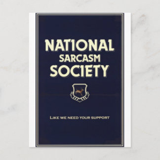 National-Sarcasm-Society Postcard