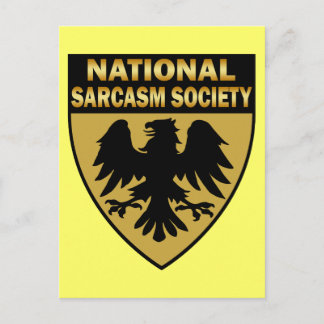 NATIONAL SARCASM SOCIETY POSTCARD