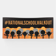National School Walkout Gun Reform Protest Banner