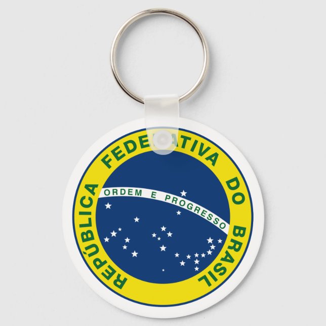 National Seal of Brazil Key Ring (Front)