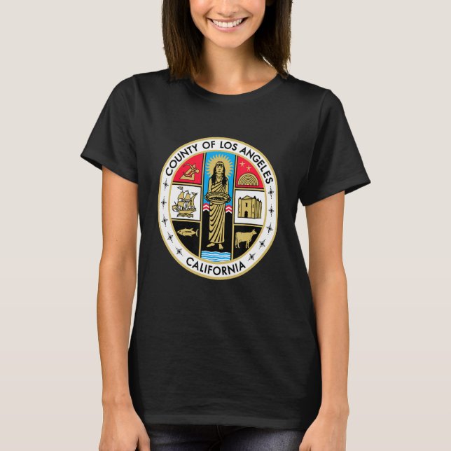 National Seal Of Los Angeles County California Usa T-Shirt (Front)
