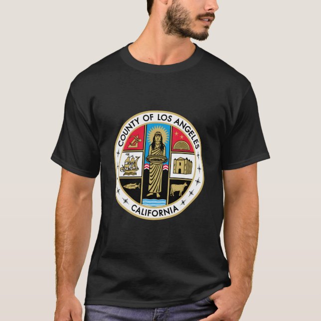 National Seal Of Los Angeles County California Usa T-Shirt (Front)