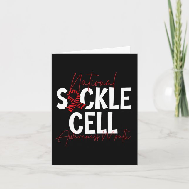 National Sickle Cell Awareness Month 2 Card (Front)