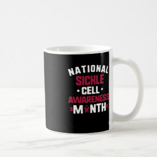 National Sickle Cell Awareness Month Burgundy Ribb Coffee Mug