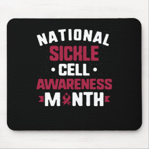 National Sickle Cell Awareness Month Burgundy Ribb Mouse Pad
