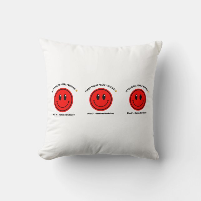 National Smile Day May 31 Cushion (Front)