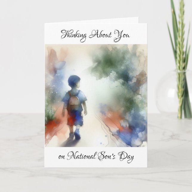 National Son's Day is March 4th Card (Front)