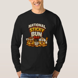 National Sticky Bun Day Cinnamon Cute Roll Bun Kaw T-Shirt