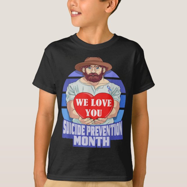 National Suicide Prevention Month Concerned Dad Lo T-Shirt (Front)