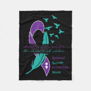 National Suicide Prevention Week Quote Fleece Blanket