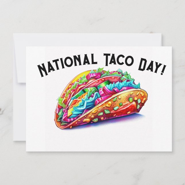 National Taco Day Holiday Card (Front)