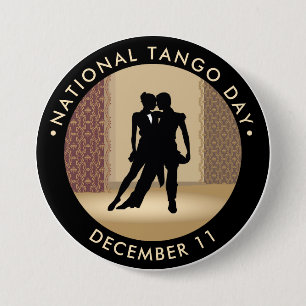 National Tango Day, dancers 7.5 Cm Round Badge