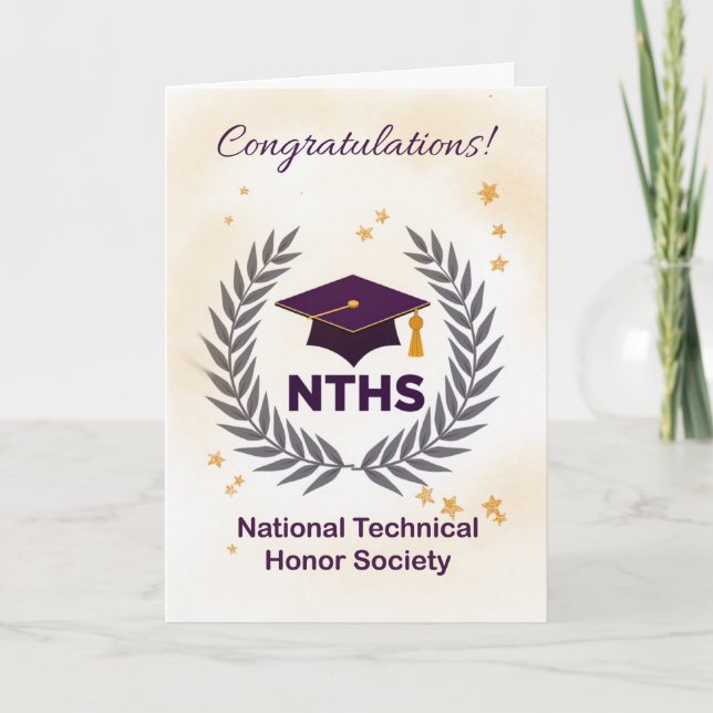 National Technical Honour Society Congratulations Card (Front)