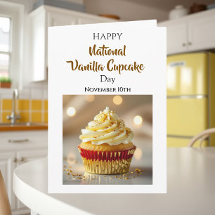 National Vanilla Cupcake Day November 10th Card